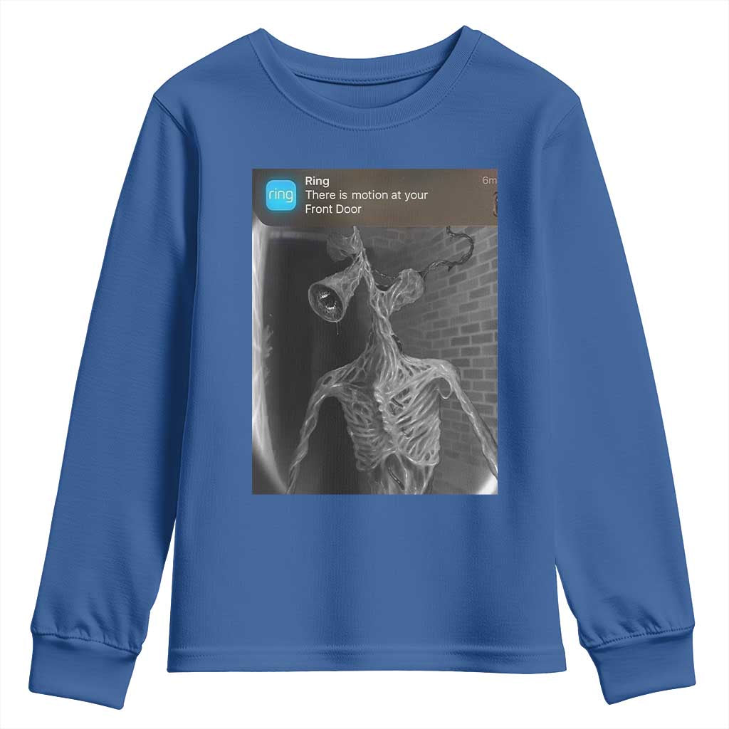 Funny Siren Head Youth Sweatshirt Ring with Motion Meme TS10 Royal Blue Print Your Wear