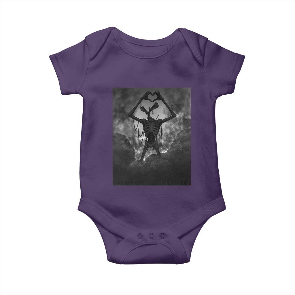 Siren Head Baby Onesie Horror Poster Halloween Supernatural American Cryptid TS10 Purple Print Your Wear