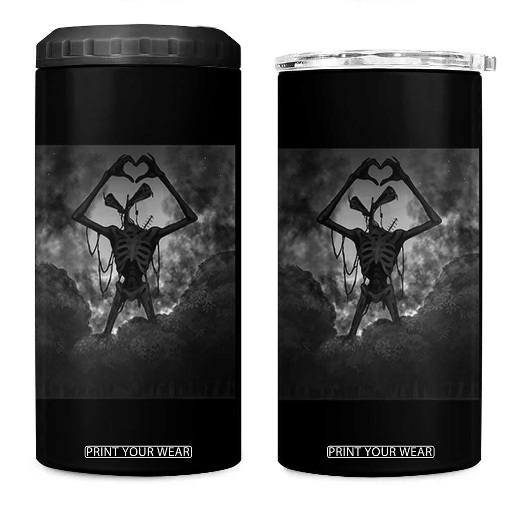 Siren Head 4 in 1 Can Cooler Tumbler Horror Poster Halloween Supernatural American Cryptid - Print Your Wear