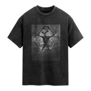 Siren Head Washed Cotton T-Shirt Horror Poster Halloween Supernatural American Cryptid