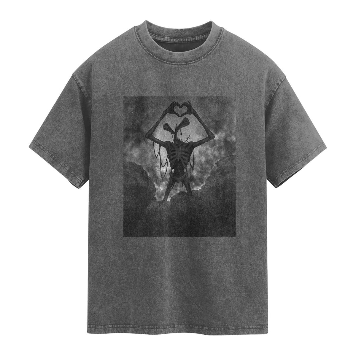 Siren Head Washed Cotton T-Shirt Horror Poster Halloween Supernatural American Cryptid