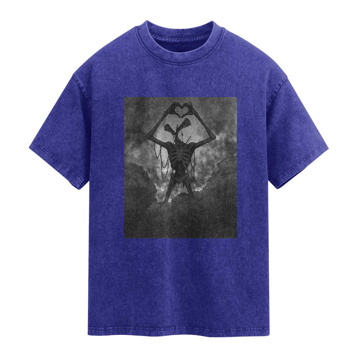 Siren Head Washed Cotton T-Shirt Horror Poster Halloween Supernatural American Cryptid
