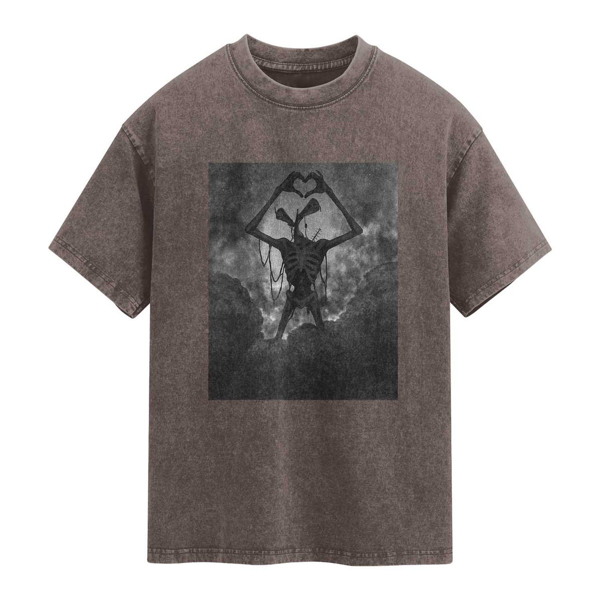 Siren Head Washed Cotton T-Shirt Horror Poster Halloween Supernatural American Cryptid