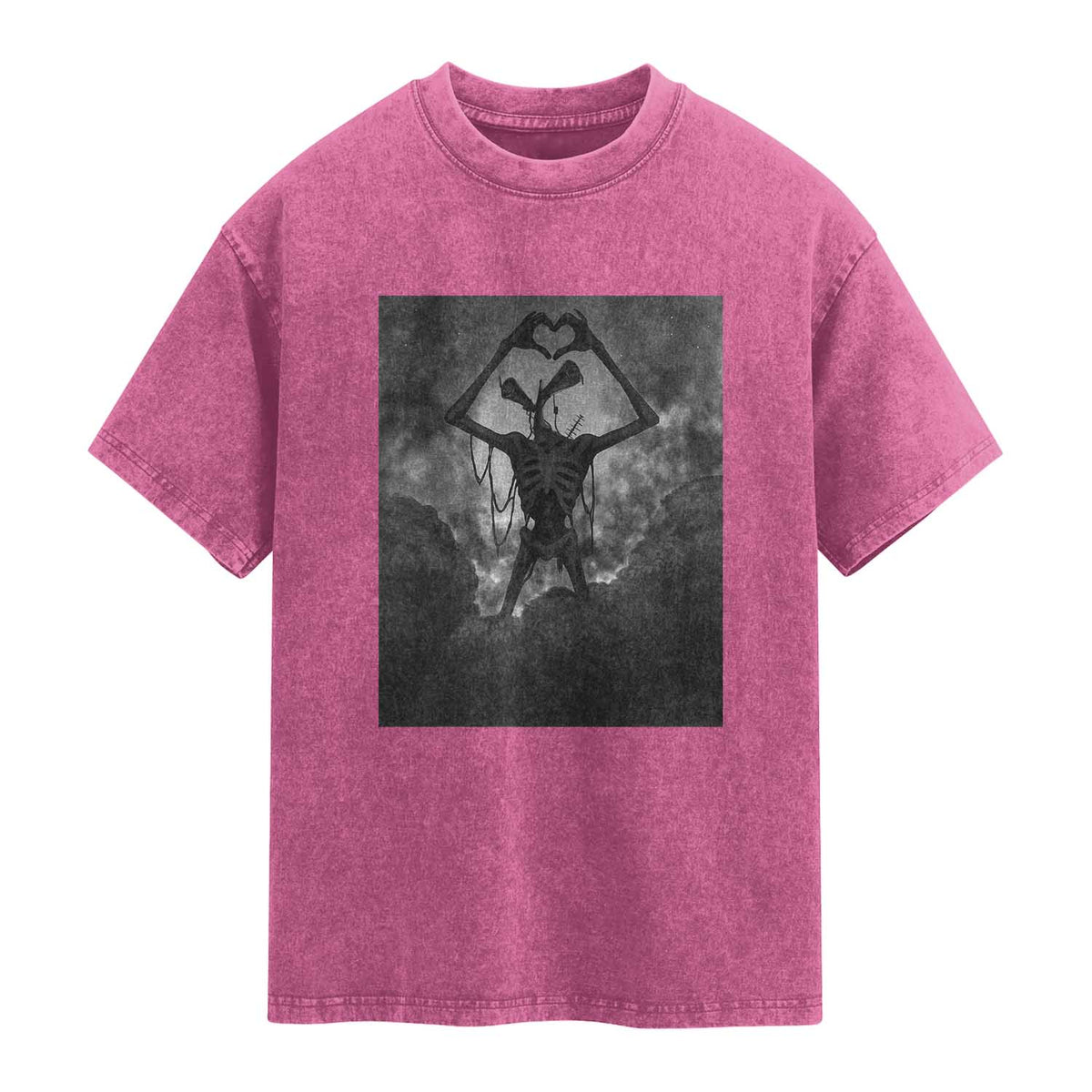 Siren Head Washed Cotton T-Shirt Horror Poster Halloween Supernatural American Cryptid