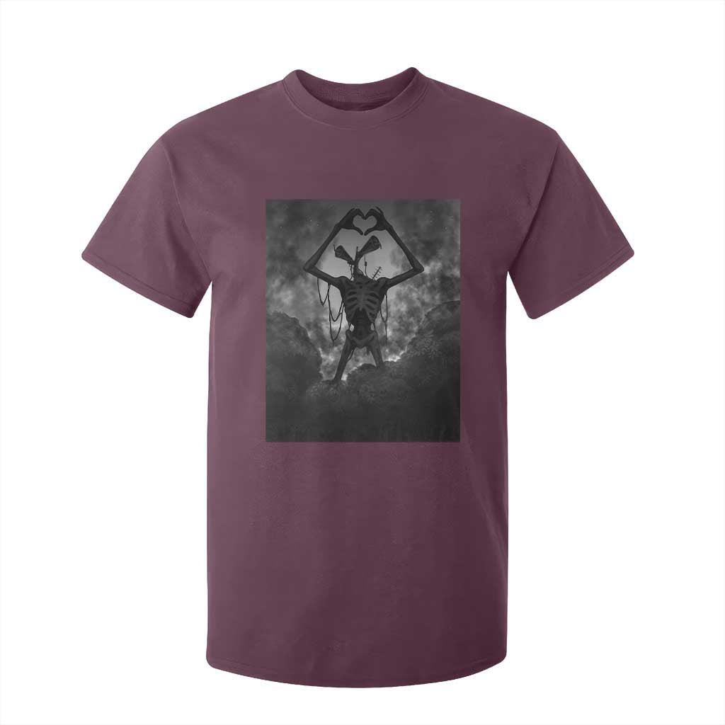 Siren Head T Shirt For Kid Horror Poster Halloween Supernatural American Cryptid TS10 Maroon Print Your Wear