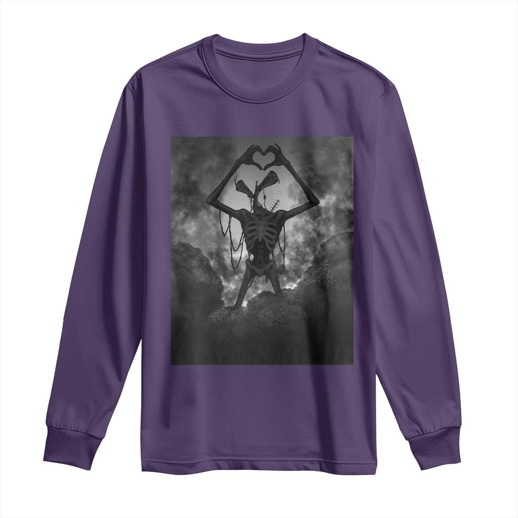 Siren Head Long Sleeve Shirt Horror Poster Halloween Supernatural American Cryptid TS10 Purple Print Your Wear