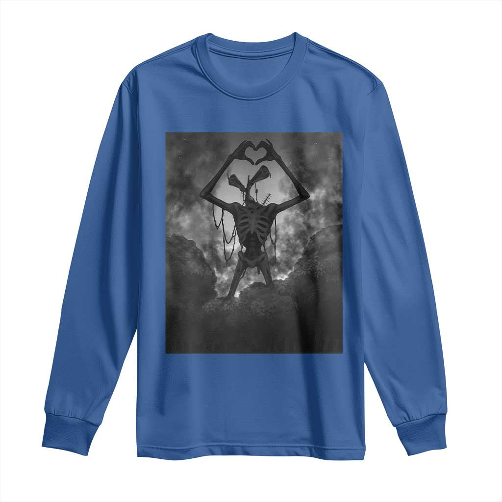 Siren Head Long Sleeve Shirt Horror Poster Halloween Supernatural American Cryptid TS10 Royal Blue Print Your Wear