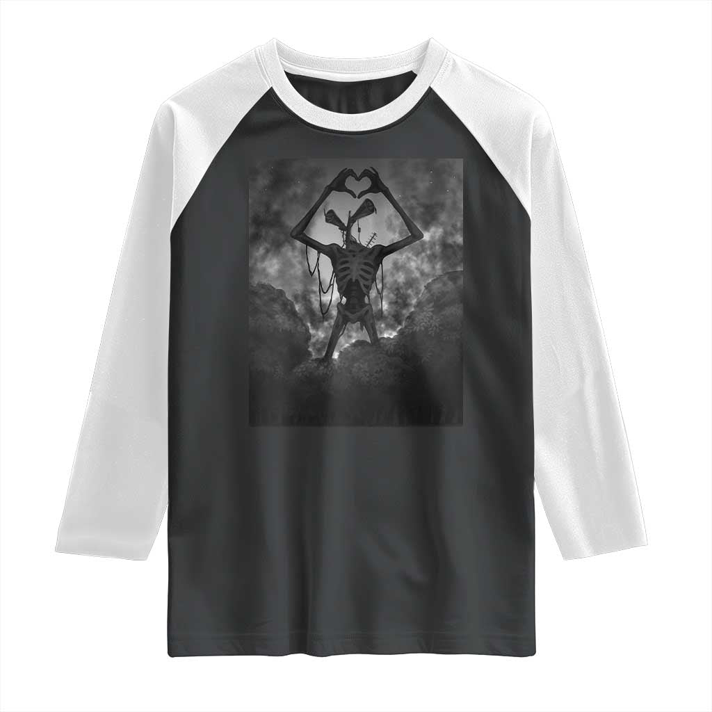 Siren Head Raglan Shirt Horror Poster Halloween Supernatural American Cryptid - Print Your Wear