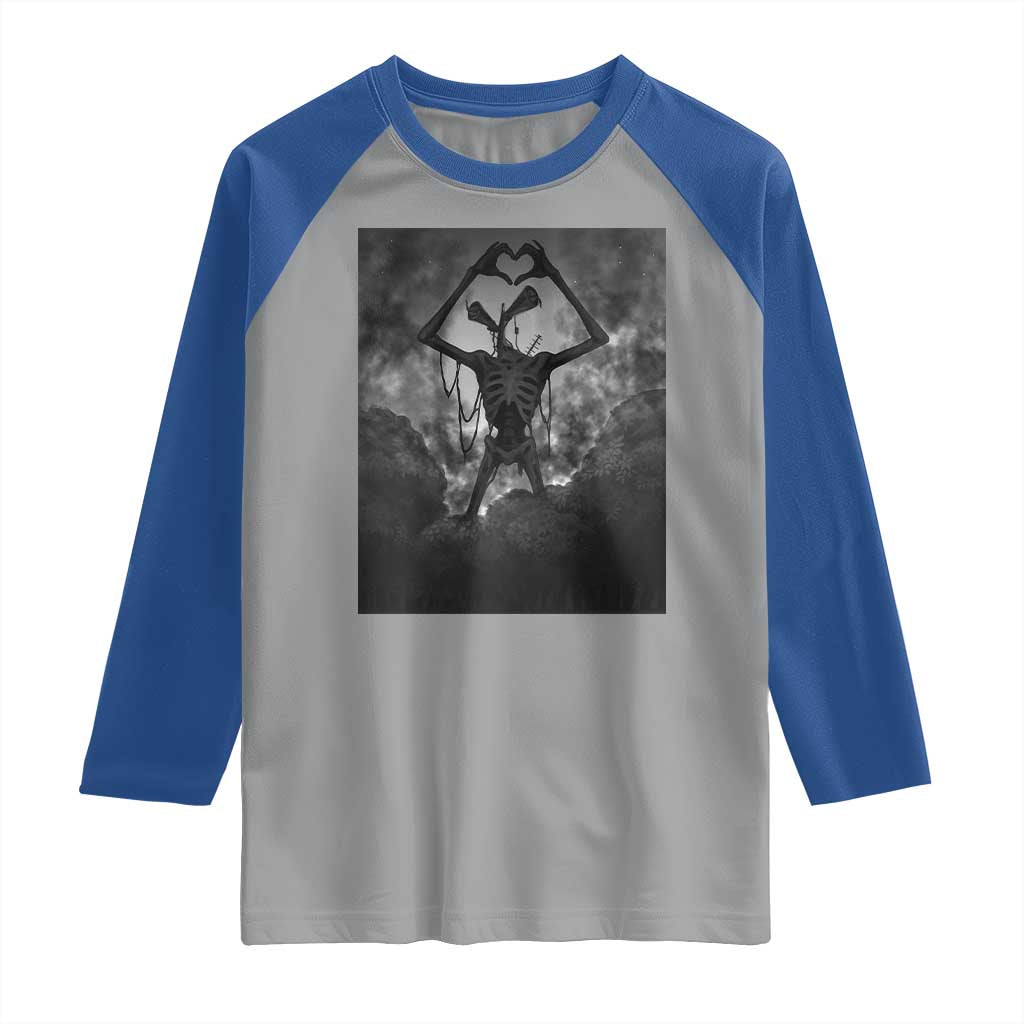 Siren Head Raglan Shirt Horror Poster Halloween Supernatural American Cryptid TS10 Sport Gray Royal Print Your Wear