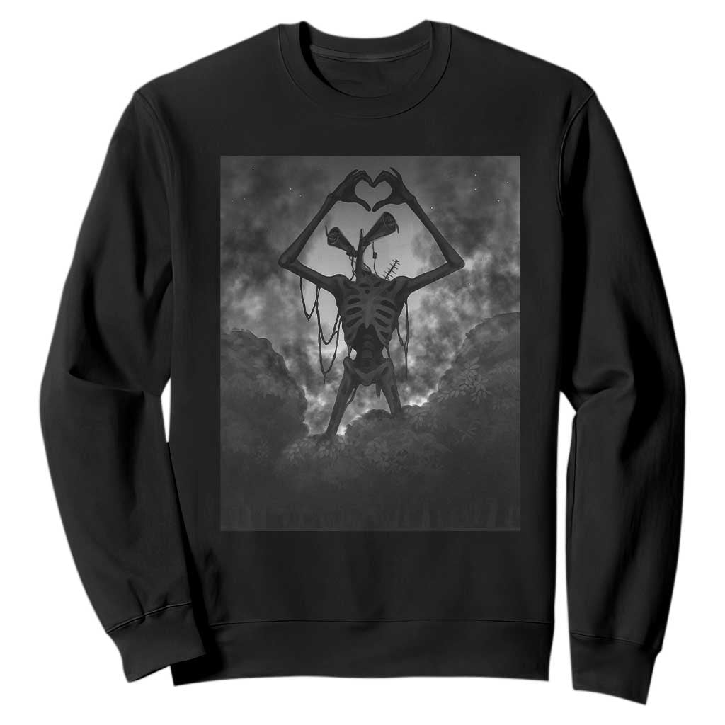 Siren Head Sweatshirt Horror Poster Halloween Supernatural American Cryptid TS10 Black Print Your Wear