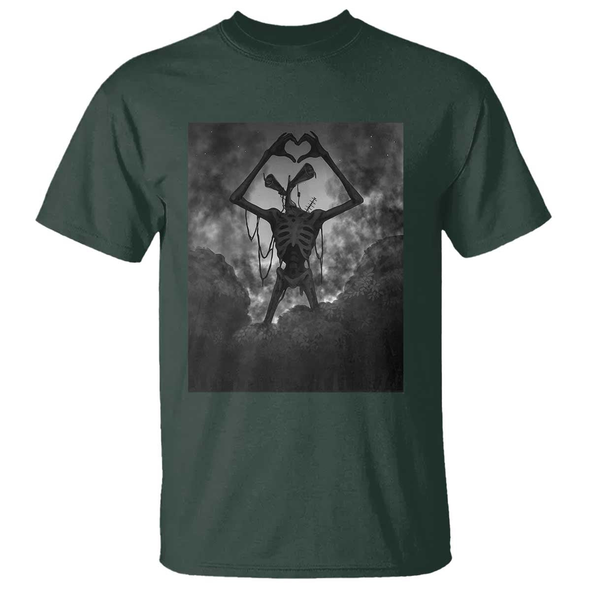 Siren Head T Shirt Horror Poster Halloween Supernatural American Cryptid TS10 Dark Forest Green Print Your Wear