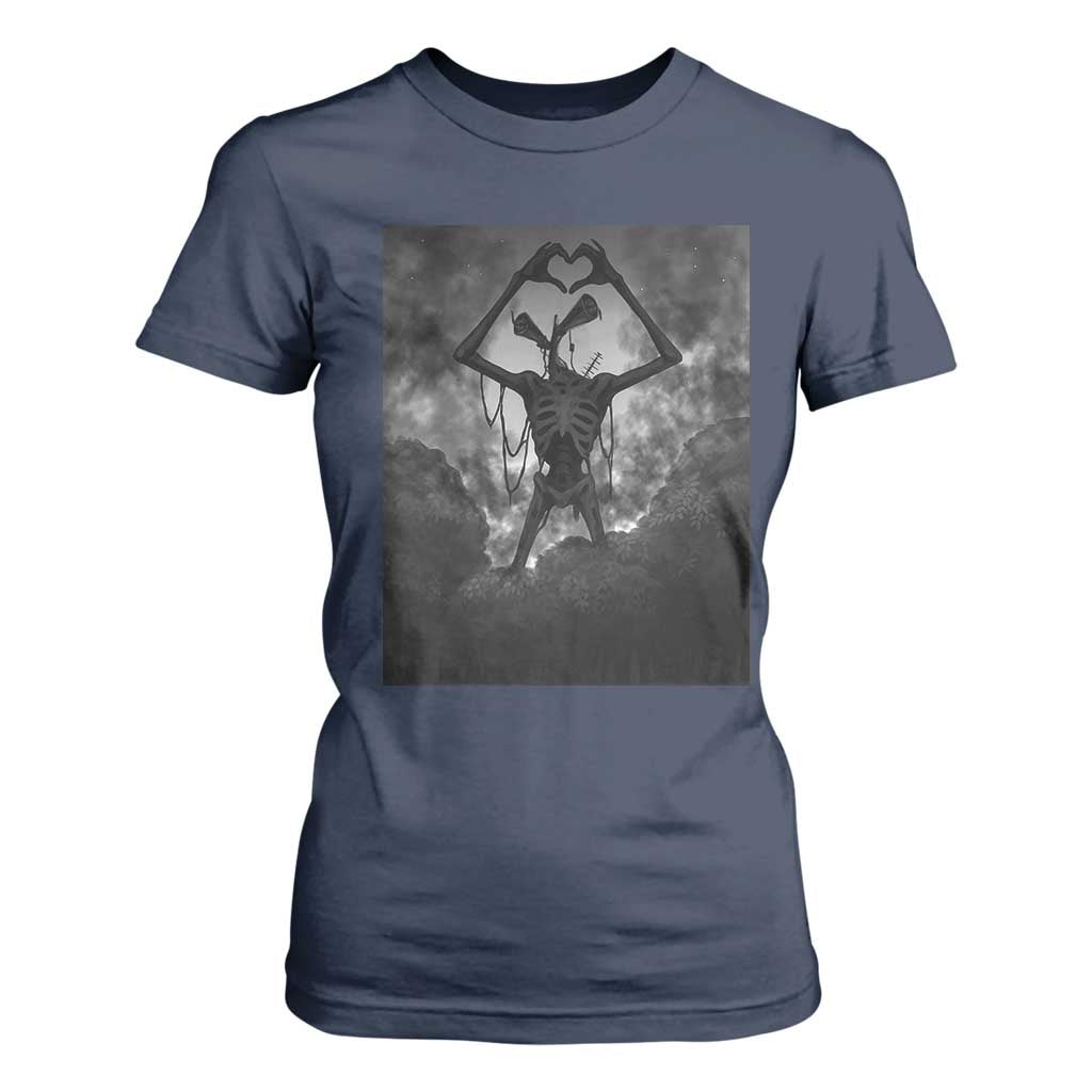 Siren Head T Shirt For Women Horror Poster Halloween Supernatural American Cryptid TS10 Navy Print Your Wear