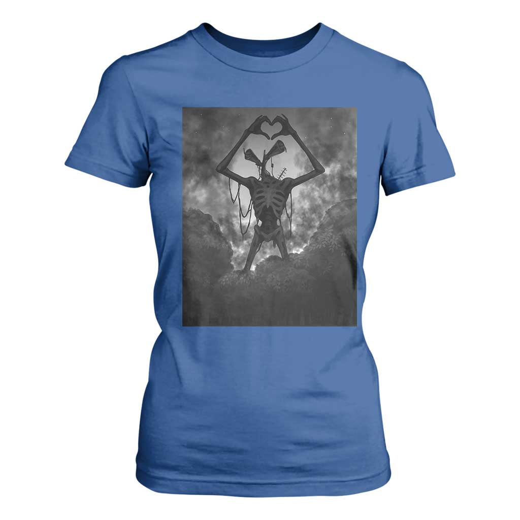 Siren Head T Shirt For Women Horror Poster Halloween Supernatural American Cryptid TS10 Royal Blue Print Your Wear