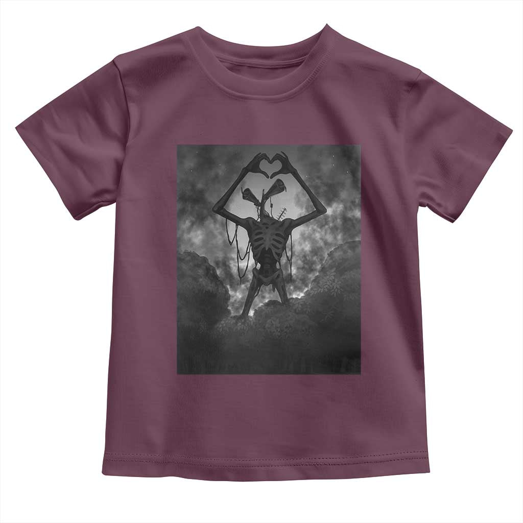 Siren Head Toddler T Shirt Horror Poster Halloween Supernatural American Cryptid TS10 Maroon Print Your Wear