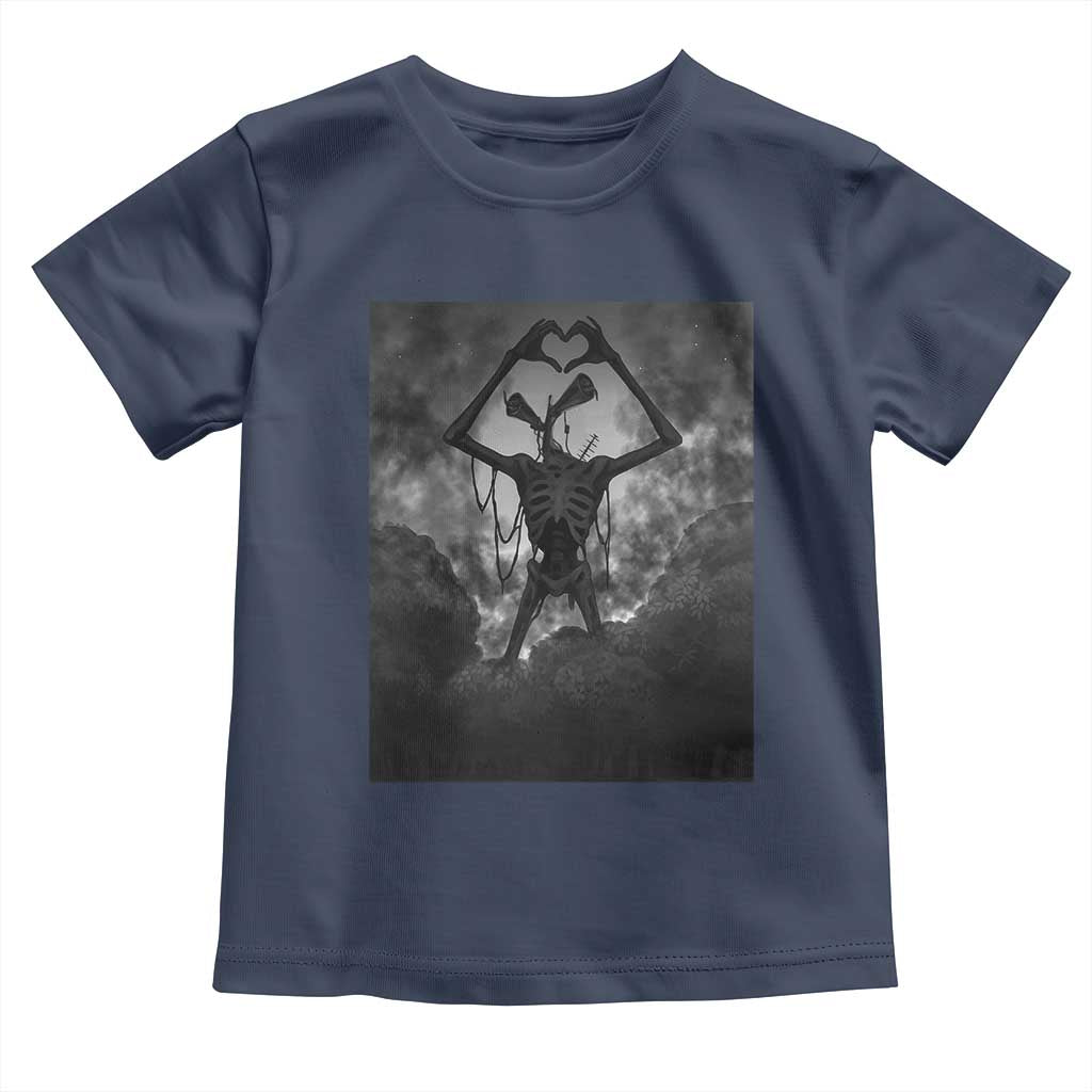 Siren Head Toddler T Shirt Horror Poster Halloween Supernatural American Cryptid TS10 Navy Print Your Wear