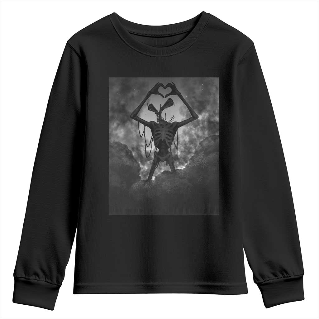 Siren Head Youth Sweatshirt Horror Poster Halloween Supernatural American Cryptid TS10 Black Print Your Wear