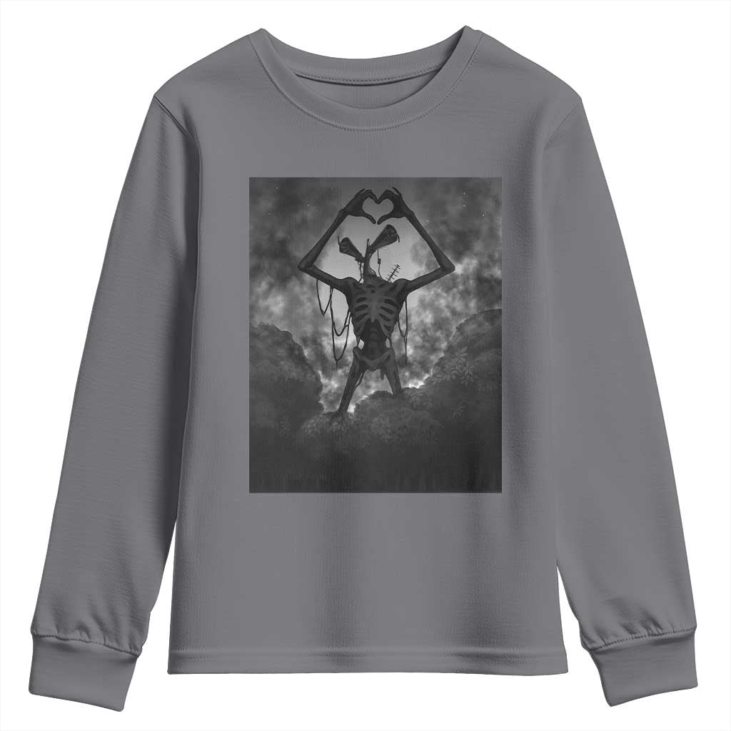 Siren Head Youth Sweatshirt Horror Poster Halloween Supernatural American Cryptid TS10 Charcoal Print Your Wear