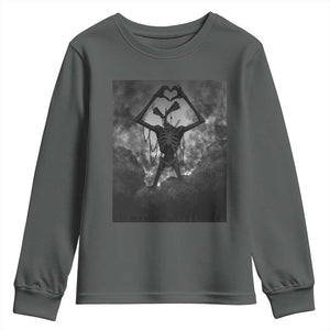 Siren Head Youth Sweatshirt Horror Poster Halloween Supernatural American Cryptid TS10 Dark Heather Print Your Wear
