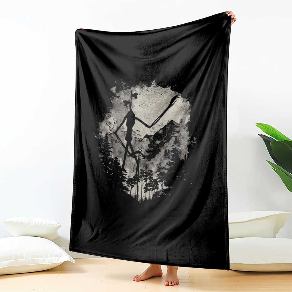 Siren Head Throw Blanket Retro Vintage American Cryptid Mountain Trees TS10 Print Your Wear