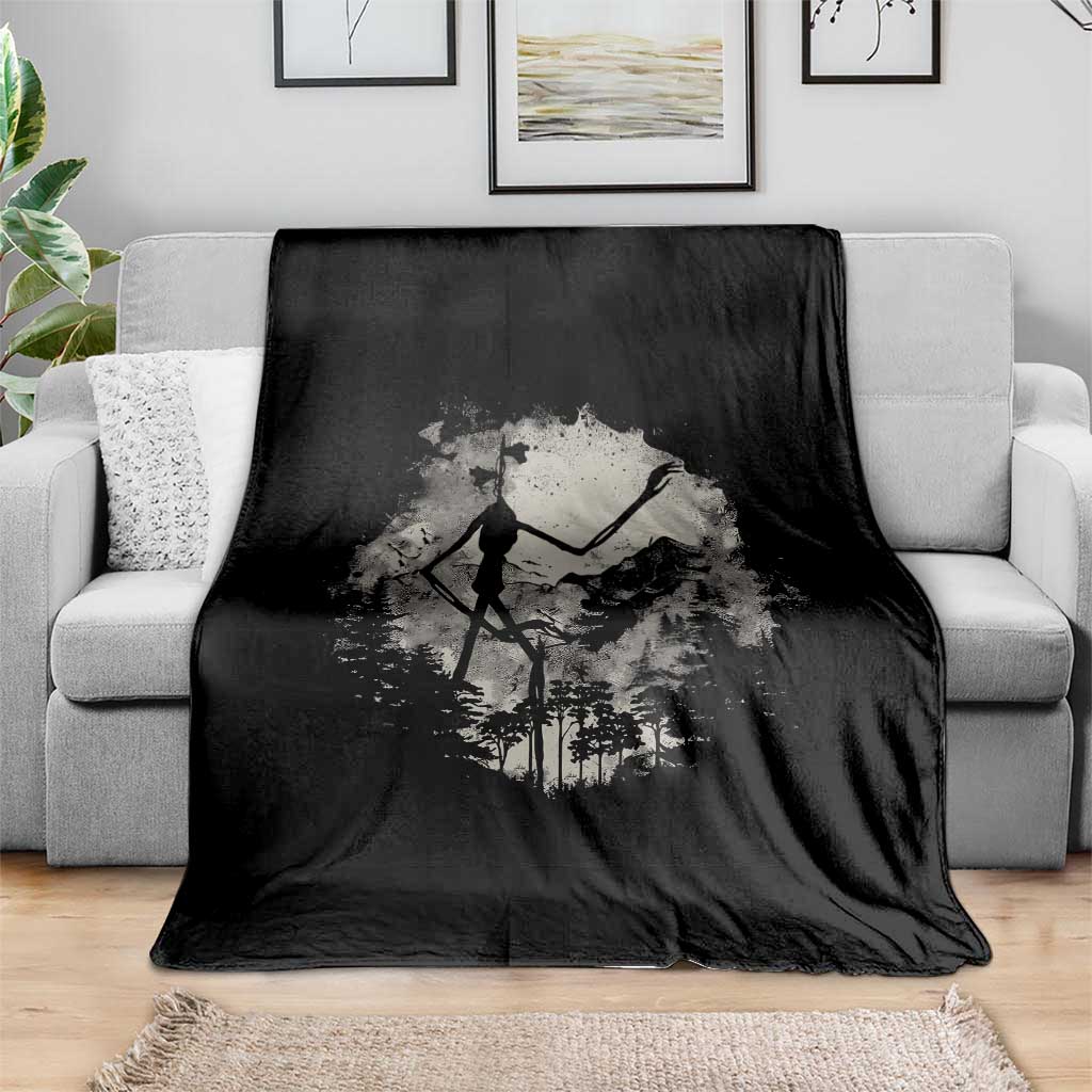 Siren Head Throw Blanket Retro Vintage American Cryptid Mountain Trees TS10 Print Your Wear