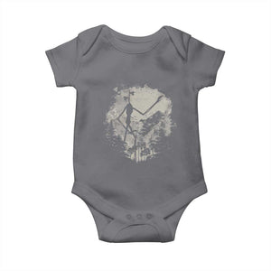 Siren Head Baby Onesie Retro Vintage American Cryptid Mountain Trees TS10 Charcoal Print Your Wear