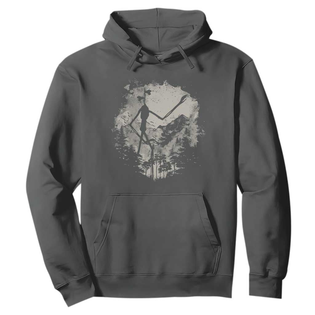 Siren Head Hoodie Retro Vintage American Cryptid Mountain Trees TS10 Dark Heather Print Your Wear