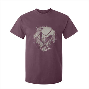 Siren Head T Shirt For Kid Retro Vintage American Cryptid Mountain Trees TS10 Maroon Print Your Wear