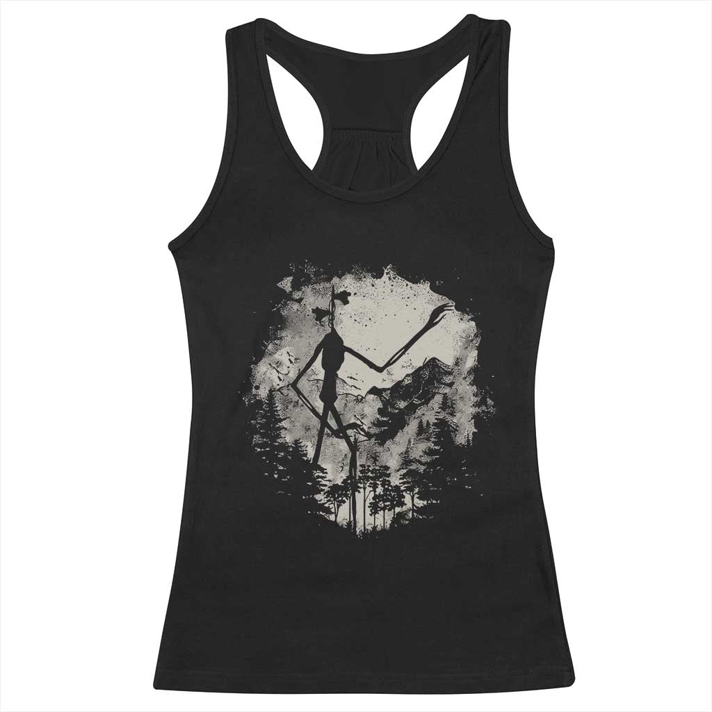 Siren Head Racerback Tank Top Retro Vintage American Cryptid Mountain Trees TS10 Black Print Your Wear