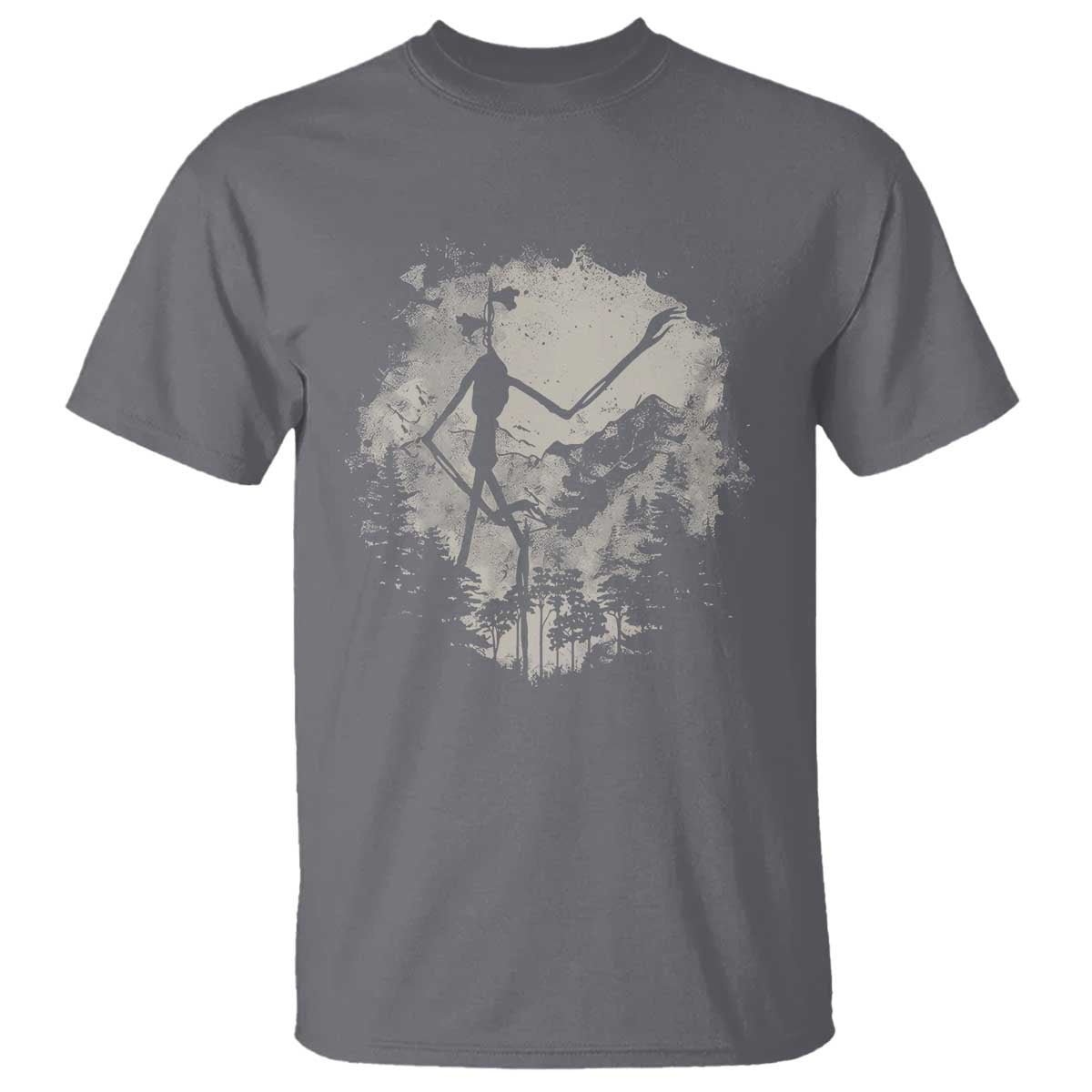 Siren Head T Shirt Retro Vintage American Cryptid Mountain Trees TS10 Charcoal Print Your Wear