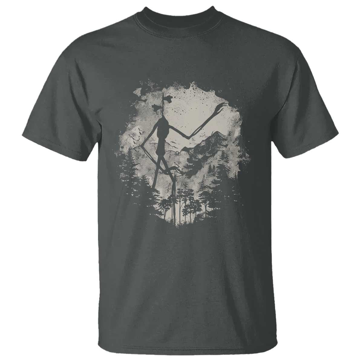 Siren Head T Shirt Retro Vintage American Cryptid Mountain Trees TS10 Dark Heather Print Your Wear