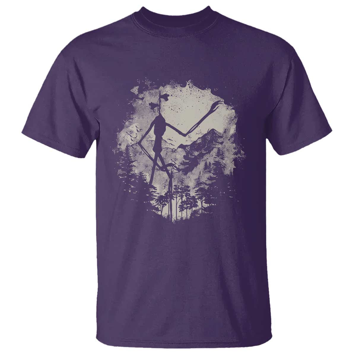 Siren Head T Shirt Retro Vintage American Cryptid Mountain Trees TS10 Purple Print Your Wear