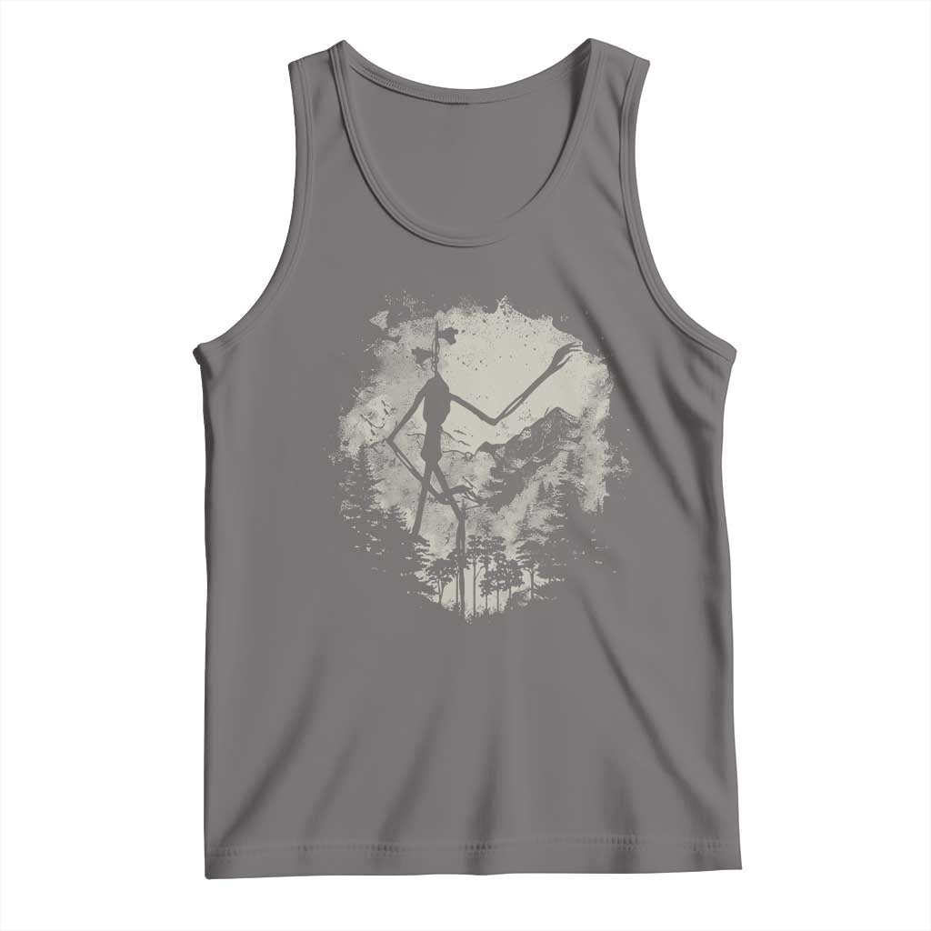 Siren Head Tank Top Retro Vintage American Cryptid Mountain Trees TS10 Deep Heather Print Your Wear