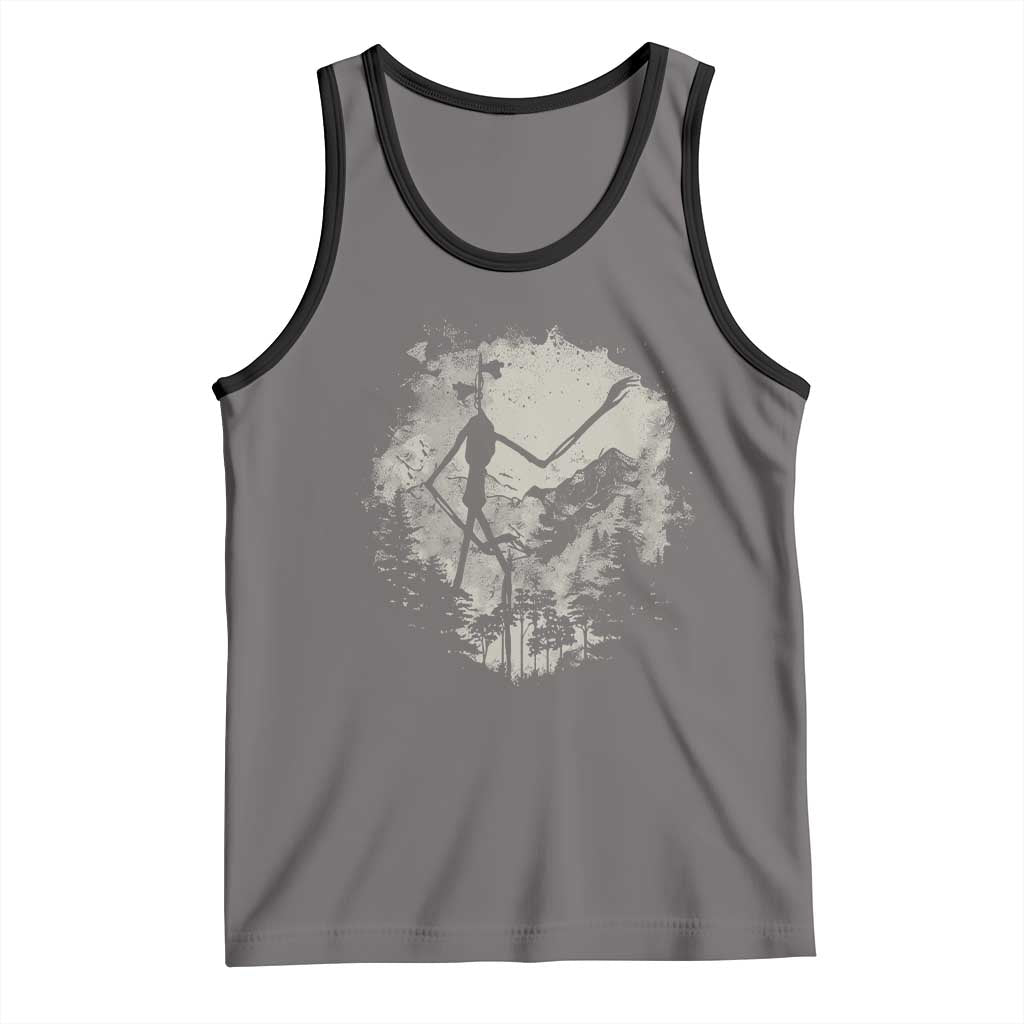 Siren Head Tank Top Retro Vintage American Cryptid Mountain Trees TS10 Deep Heather Black Print Your Wear