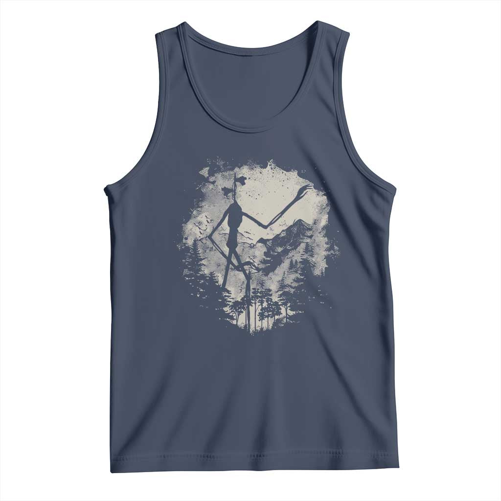 Siren Head Tank Top Retro Vintage American Cryptid Mountain Trees TS10 Navy Print Your Wear