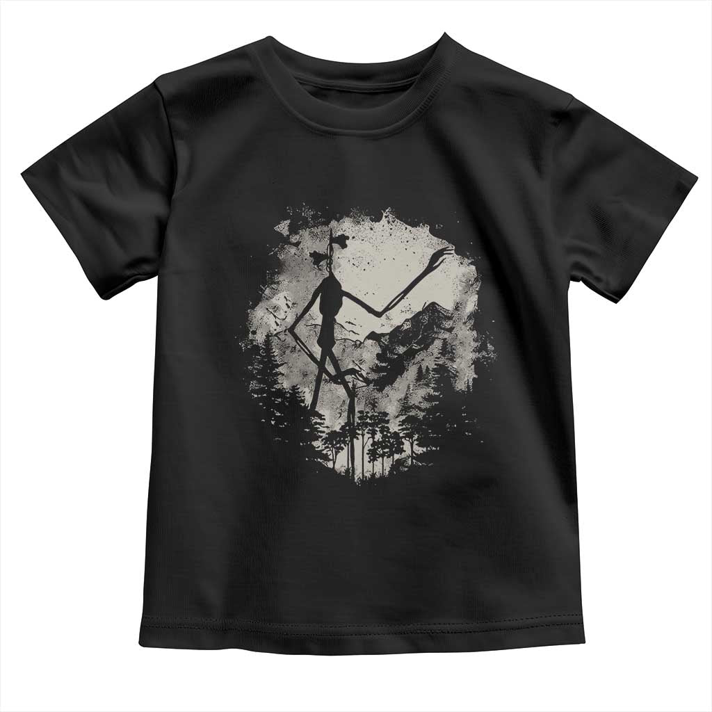 Siren Head Toddler T Shirt Retro Vintage American Cryptid Mountain Trees TS10 Black Print Your Wear