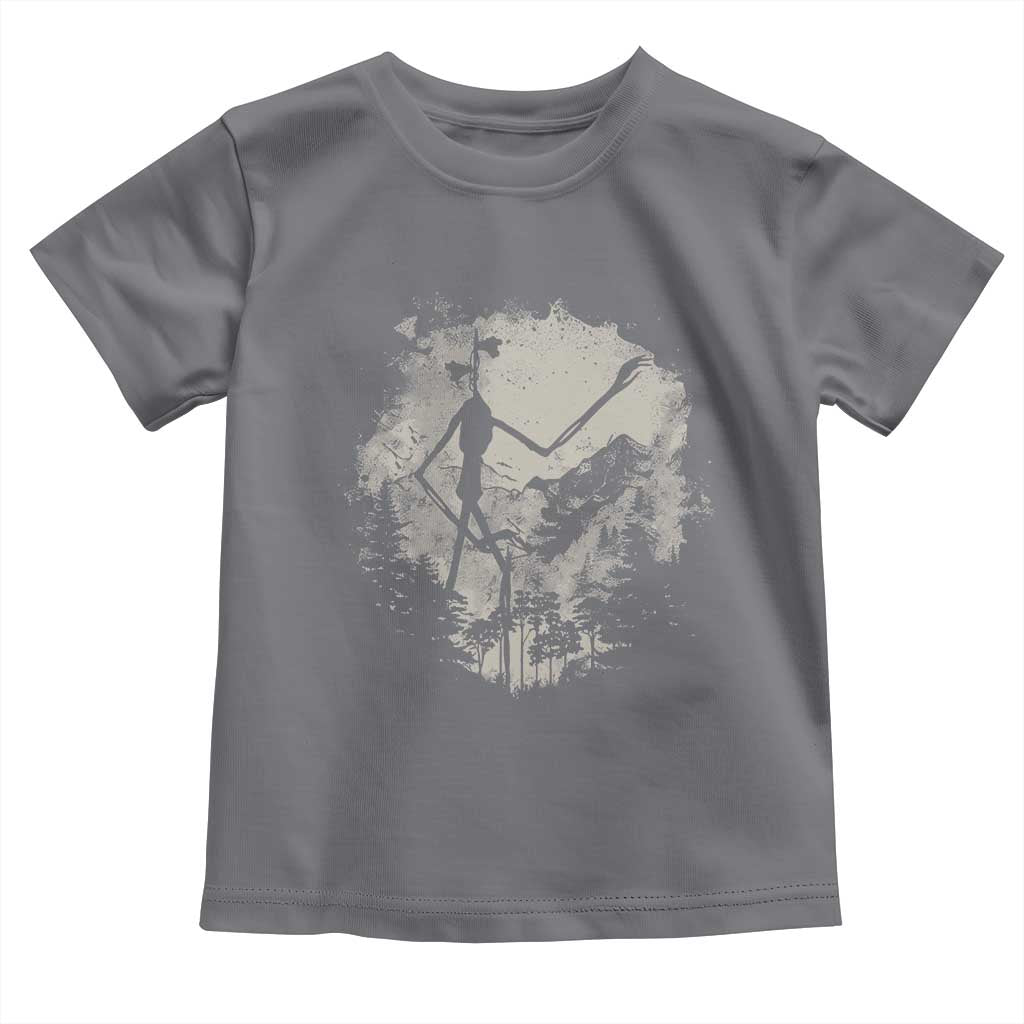 Siren Head Toddler T Shirt Retro Vintage American Cryptid Mountain Trees TS10 Charcoal Print Your Wear