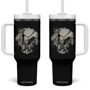 Siren Head Tumbler With Handle Retro Vintage American Cryptid Mountain Trees TS10 One Size: 40 oz Black Print Your Wear