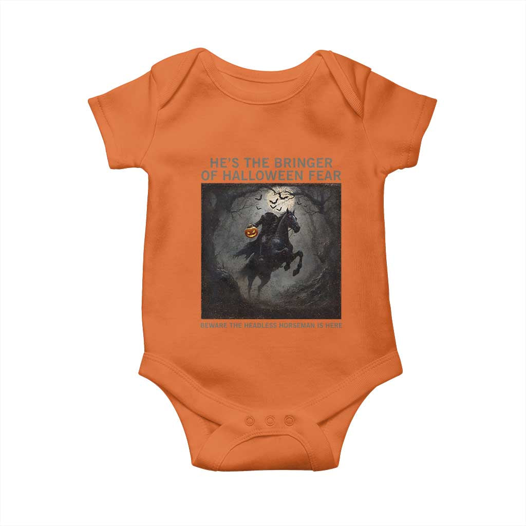 Headless Horseman Baby Onesie Vintage Gothic Scary Costume Halloween October Festive TS10 Orange Print Your Wear