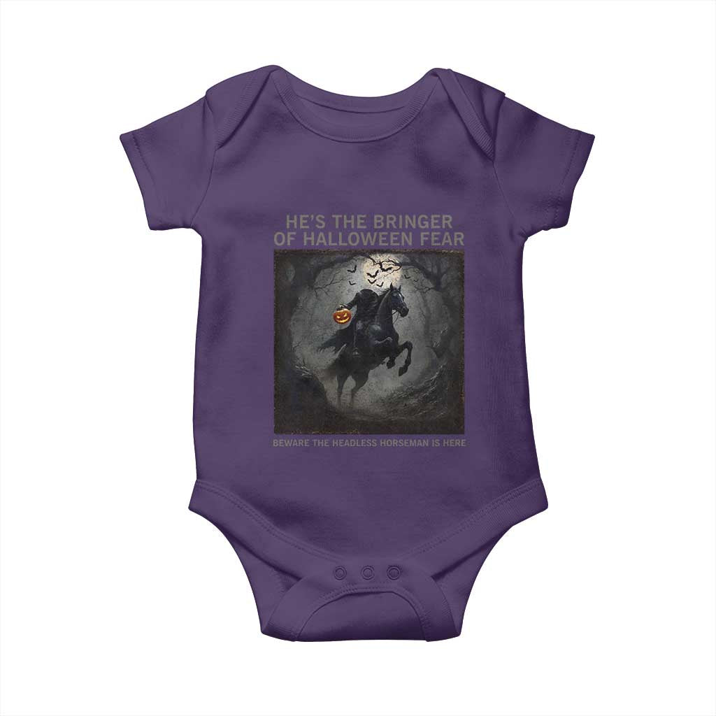 Headless Horseman Baby Onesie Vintage Gothic Scary Costume Halloween October Festive TS10 Purple Print Your Wear
