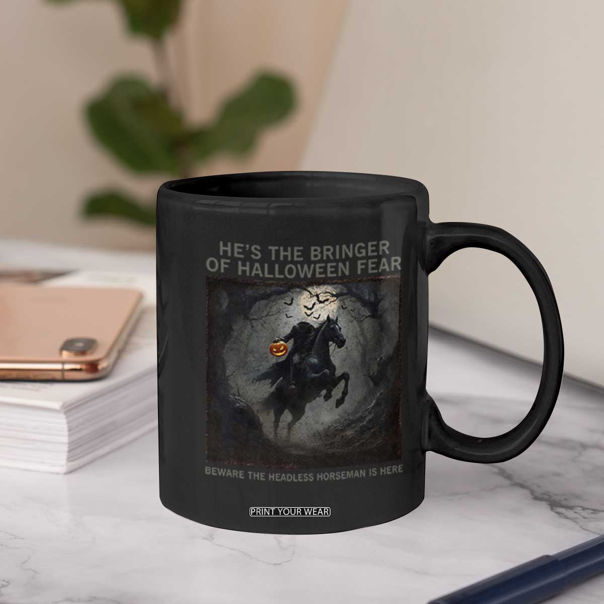 Headless Horseman Coffee Mug Vintage Gothic Scary Costume Halloween October Festive TS10 Print Your Wear