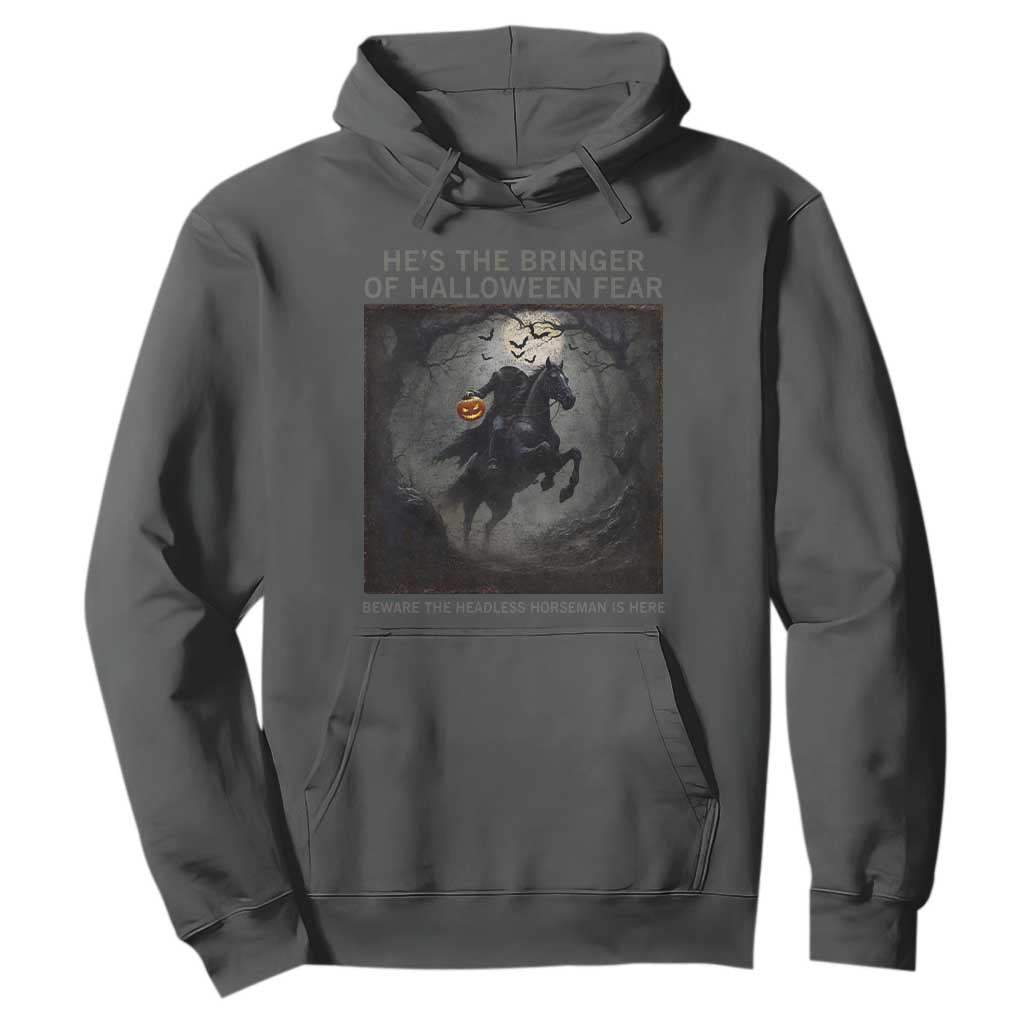 Headless Horseman Hoodie Vintage Gothic Scary Costume Halloween October Festive TS10 Dark Heather Print Your Wear