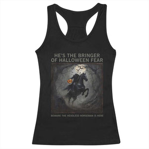 Headless Horseman Racerback Tank Top Vintage Gothic Scary Costume Halloween October Festive TS10 Black Print Your Wear