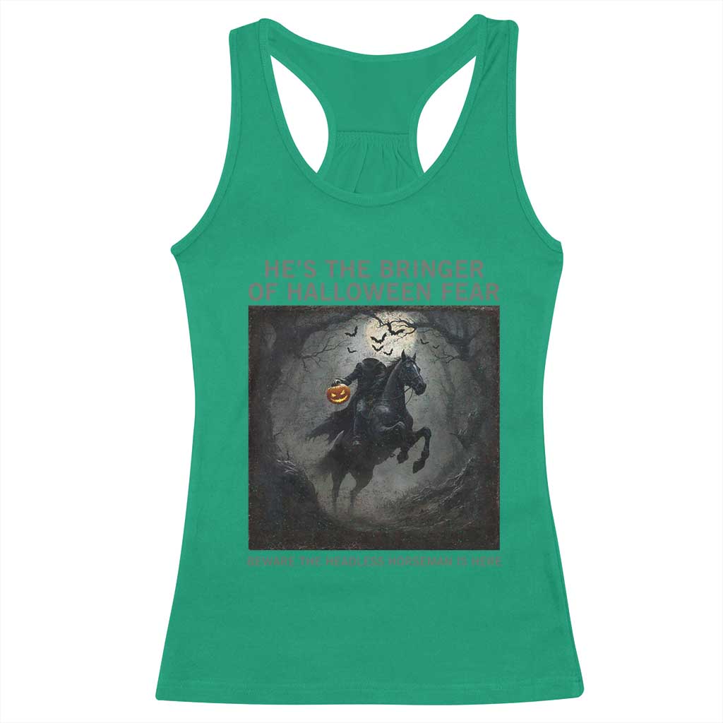 Headless Horseman Racerback Tank Top Vintage Gothic Scary Costume Halloween October Festive TS10 Irish Green Print Your Wear