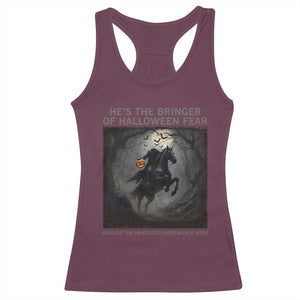 Headless Horseman Racerback Tank Top Vintage Gothic Scary Costume Halloween October Festive TS10 Maroon Print Your Wear