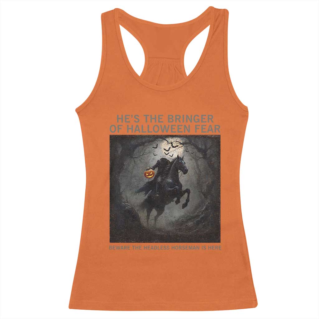 Headless Horseman Racerback Tank Top Vintage Gothic Scary Costume Halloween October Festive TS10 Orange Print Your Wear