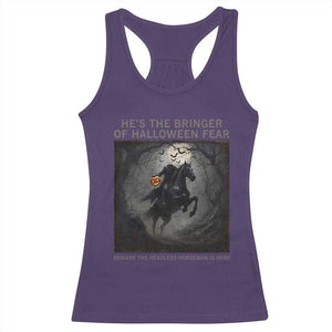 Headless Horseman Racerback Tank Top Vintage Gothic Scary Costume Halloween October Festive TS10 Purple Print Your Wear