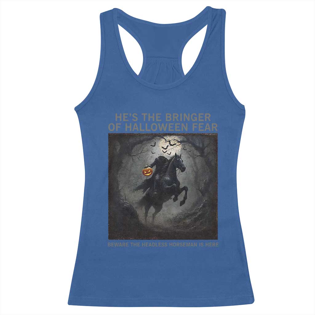 Headless Horseman Racerback Tank Top Vintage Gothic Scary Costume Halloween October Festive TS10 Royal Blue Print Your Wear