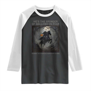 Headless Horseman Raglan Shirt Vintage Gothic Scary Costume Halloween October Festive TS10 Black White Print Your Wear
