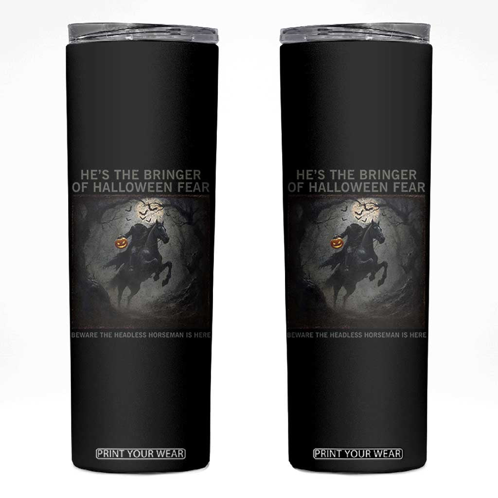 Headless Horseman Skinny Tumbler Vintage Gothic Scary Costume Halloween October Festive TS10 Black Print Your Wear