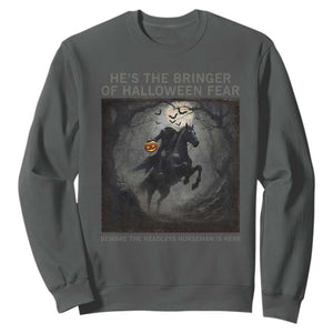 Headless Horseman Sweatshirt Vintage Gothic Scary Costume Halloween October Festive TS10 Dark Heather Print Your Wear